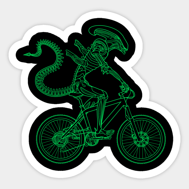 Alien Ride Sticker by zomboy